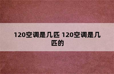 120空调是几匹 120空调是几匹的